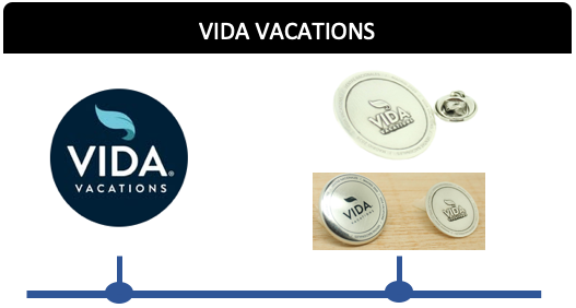 Vida Vacations broche pin plata 2020